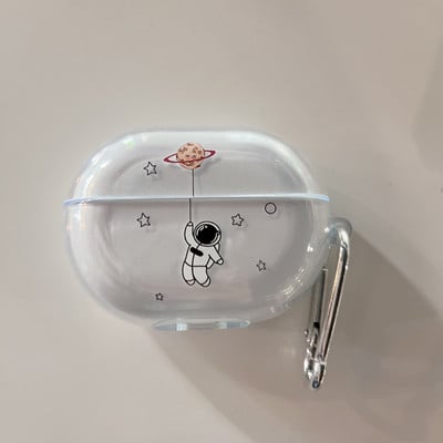 Simple Clear Smiley Face armas kõrvaklappide ümbris Huawei Freebuds 4/3 4i 5i 4e pehme silikoonist Bluetooth-peakomplekti laadimiskarbi kate