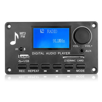 JQ-D006BT 12V Bluetooth 5.0 dekóder tábla hívásrögzítő mp3 lejátszó WMA autós audio USB TF USB FM rádió modul távirányítóval