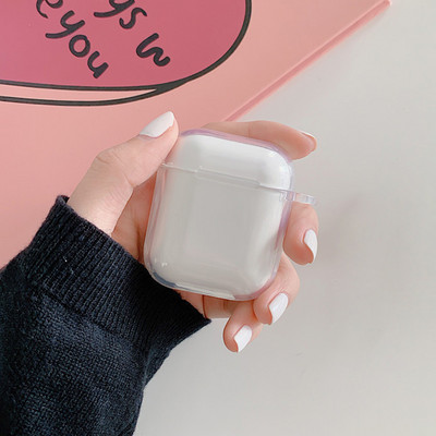 Mielas prabangus širdies apvalkalo modelio TPU ausinių dėklas, skirtas Apple Airpods 1 2 Pro 3 Box Bluetooth ausinių dangtelis Pearl raktų pakabukas