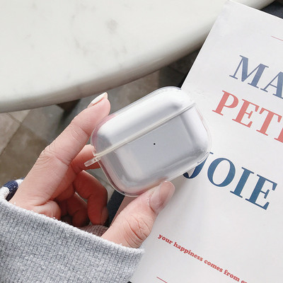 Mielas prabangus širdies apvalkalo modelio TPU ausinių dėklas, skirtas Apple Airpods 1 2 Pro 3 Box Bluetooth ausinių dangtelis Pearl raktų pakabukas