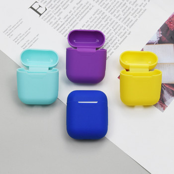 Силиконов калъф за слушалки за Airpods Калъф Удароустойчив безжичен защитен капак Аксесоари за кожа за Apple Airpods