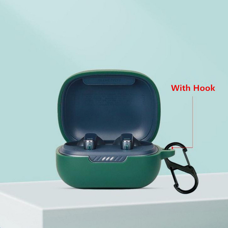 Silikonska maska za slušalice za JBL LIVE PRO 2/Free 2 kutiju za punjenje bežičnih Bluetooth slušalica Zaštitna navlaka s kukom