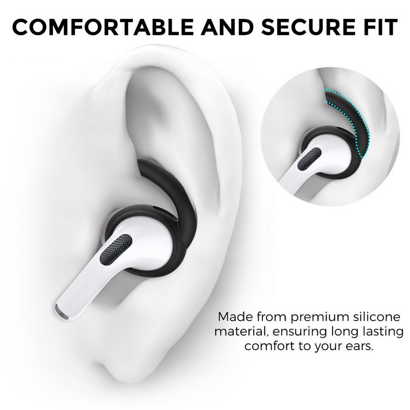 3 páry mäkkých silikónových slúchadiel do uší, náušníky s krídelkami a háčikmi pre AirPods Pro 2, príslušenstvo k Bluetooth slúchadlám
