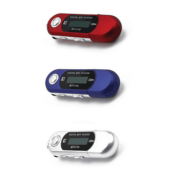 Мини MP3 плейър Флаш устройство без загуба на звук LCD музикален плейър с 3 5 мм аудио жака Управление с един пръст за дома Червен