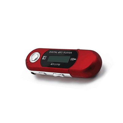 Mini MP3 player Flash Drive bez gubitaka zvuka LCD glazbeni player s 3 5 mm audio priključka Kontrola jednim prstom za Home Red