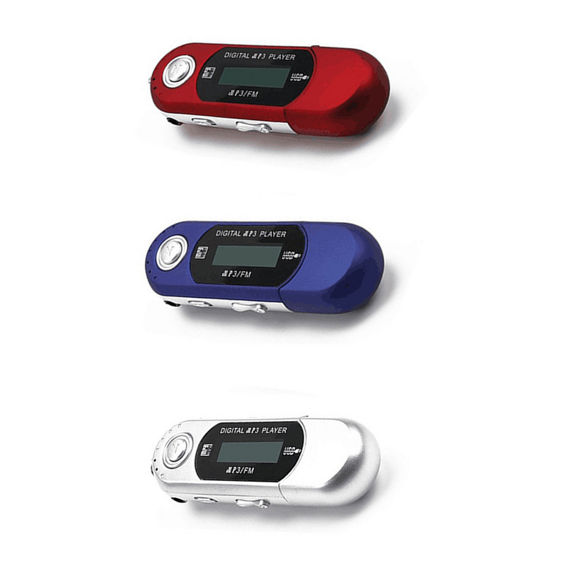 Mini MP3 player Flash Drive bez gubitaka zvuka LCD glazbeni player s 3 5 mm audio priključka Kontrola jednim prstom za Home Red