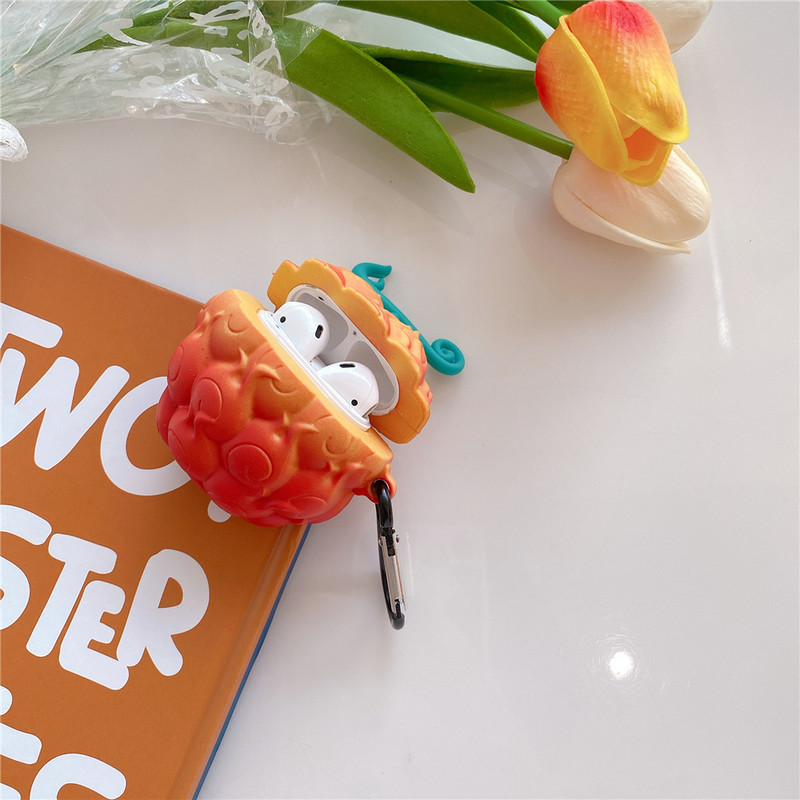 vienos dalies liepsnos Portgas·D· Ace Devil Fruit ausinių dėklas, skirtas AirPods pro 1 2 3 Minkštas silikoninis apsauginis dangtelis ausinių dėklas