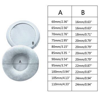 1 чифт кадифени универсални възглавници за слушалки Подложки за уши Възглавница 70 mm 90 mm 60 mm-110 mm за всички слушалки за слушалки