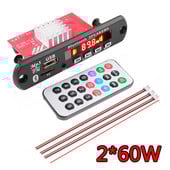 Kebidu DC 8V-24V 2*60W mp3 player fără fir Amplificator Placă de decodor 120W Bluetooth 5.0 modul audio USB FM Muzică pentru radio auto