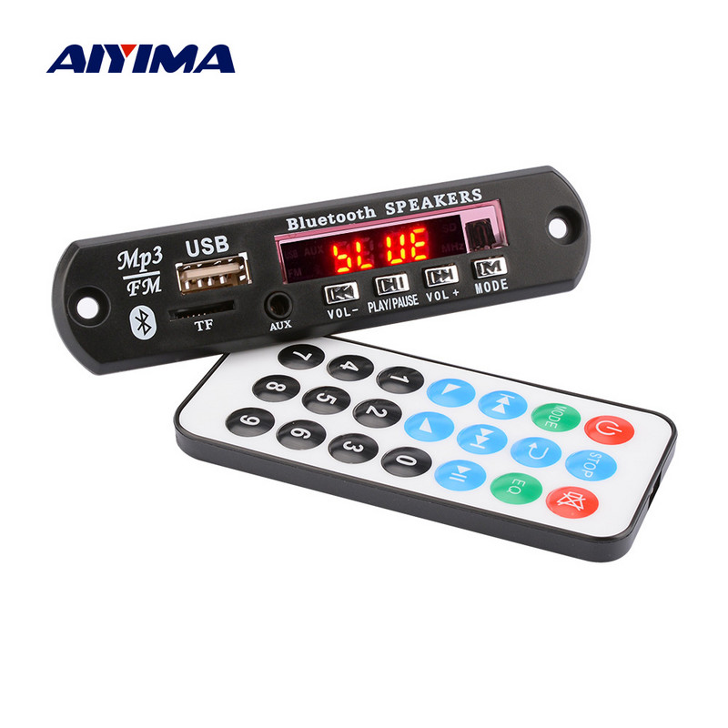 AIYIMA DC12V MP3 ploča dekodera Bluetooth 4.2 audio dekodiranje APE FLAC MP3 WMA WAV TF USB zvuk pomoćni mikrofon DIY modul