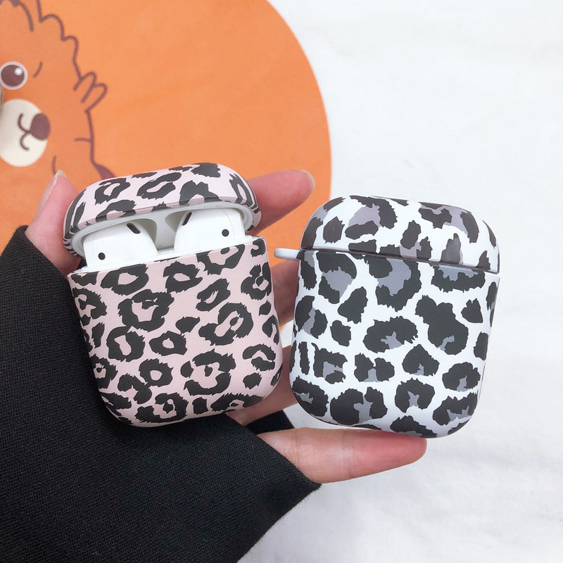 Dėklas, skirtas AirPods 2 1 Pro Pink Leopard Zebra Pattern Ausinių dėklai Kietieji kompiuterio ausinių įkrovimo dėžutės dangteliai Air Pods 3 priedai
