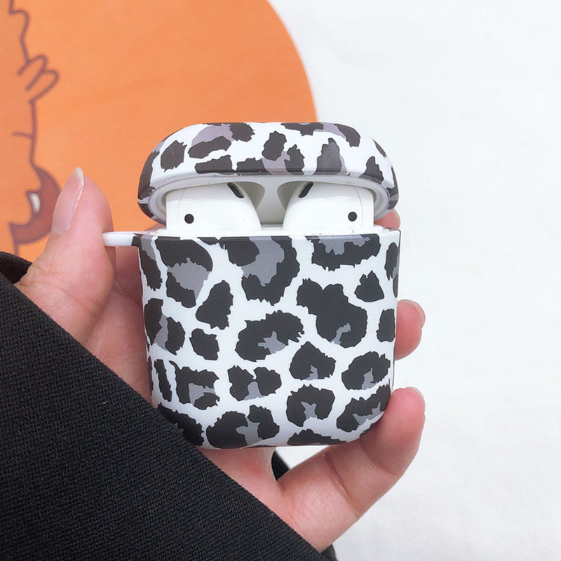 Dėklas, skirtas AirPods 2 1 Pro Pink Leopard Zebra Pattern Ausinių dėklai Kietieji kompiuterio ausinių įkrovimo dėžutės dangteliai Air Pods 3 priedai