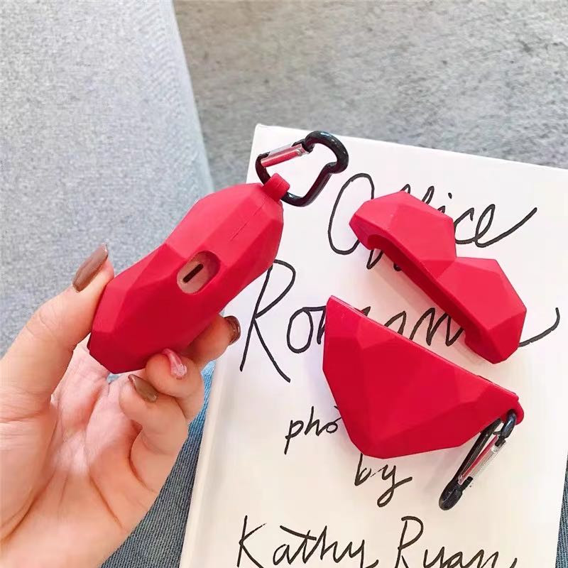 Πολυτελές προστατευτικό κάλυμμα ασύρματων ακουστικών Bluetooth σε σχήμα καρδιάς για AirPods Pro Θήκη για Air Pods 3 2 Θήκη με μεταλλικό γάντζο