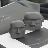 Aranyos húsvéti 3D kő szobor szilikon fülhallgató tok AirPods 2/1 vezeték nélküli Bluetooth fejhallgató doboz AirPods Pro Protect Cover