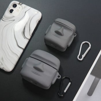 Сладка Великденска 3D каменна статуя Силиконов калъф за слушалки за AirPods 2/1 Кутия за безжични Bluetooth слушалки за AirPods Pro Protect Cover