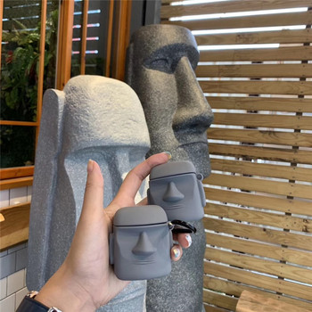 Сладка Великденска 3D каменна статуя Силиконов калъф за слушалки за AirPods 2/1 Кутия за безжични Bluetooth слушалки за AirPods Pro Protect Cover