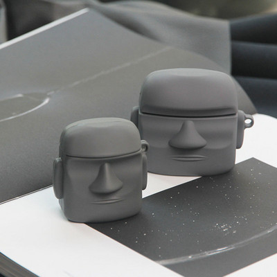 Slatka uskršnja 3D kamena statua Silikonska torbica za slušalice za AirPods 2/1 Kutija za bežične Bluetooth slušalice za AirPods Pro Protect Cover