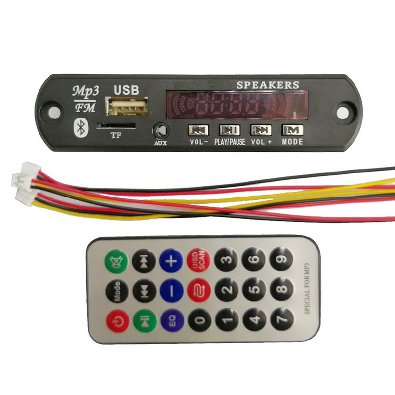 Tápegység dekóder kártya 12 V erősítő színes kijelző Bluetooth-kompatibilis Bluetooth-kompatibilis 5.0 DF verzió