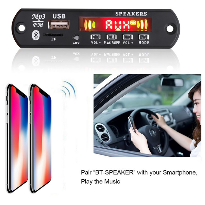 Tápegység dekóder kártya 12 V erősítő színes kijelző Bluetooth-kompatibilis Bluetooth-kompatibilis 5.0 DF verzió