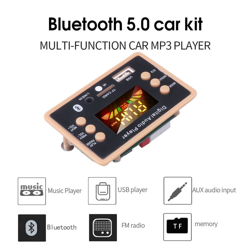 Bežični MP3 player Bluetooth 5.0 MP3 dekoder modul ploče 5V 12V FM radio MP3 FLAC WMA WAV za Iphone XS Samsung S8 S9 Xiaomi 9