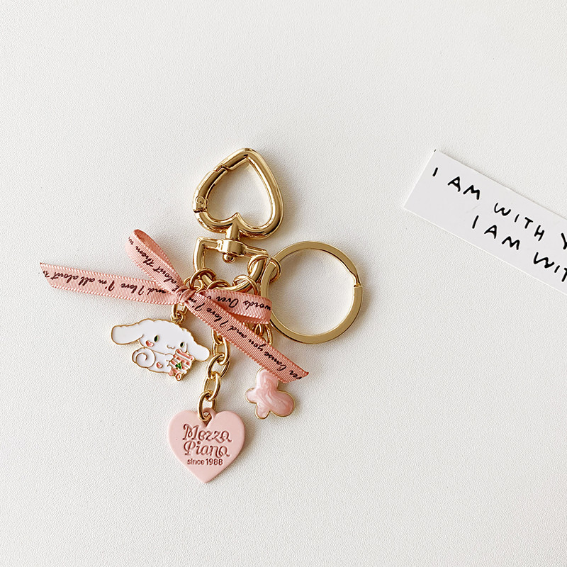 Aranyos nagy fülek fehér kutya íj kulcstartó AirPodshoz 1 2 Pro 3 tok szilikon puha Bluetooth fülhallgató töltődoboz borító aranyos