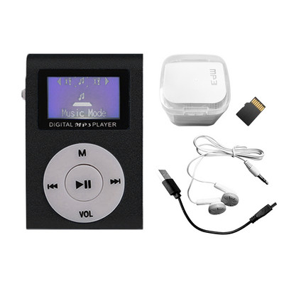 Cu clemă Mini player MP3 portabil Sport Copii Muzică Reîncărcabil 32GB Digital USB 2.0 Ecran LCD de modă Cadou pentru studenți
