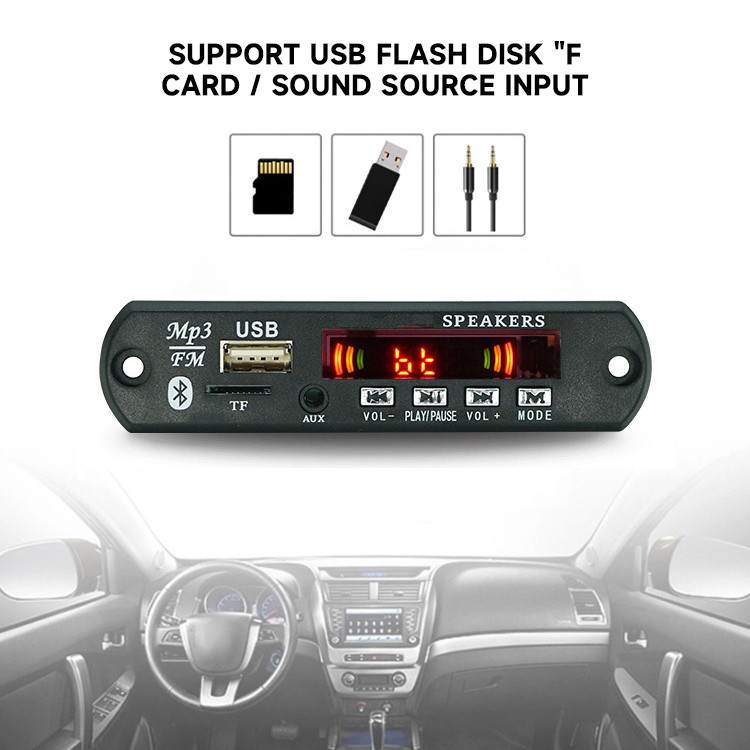 2*15W MP3 WMA ploča dekodera Pojačalo Audio modul USB TF Radio Bluetooth-kompatibilan 5.0 Glazba Auto MP3 player Daljinski upravljač