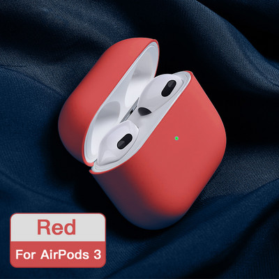 ATS 2021 Net Eredeti folyékony szilikon fülhallgató tok Apple Airpods 3-hoz Puha vékony burkolat Airpods 3-hoz Protective Fundass