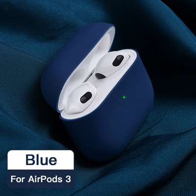 ATS 2021 Net Eredeti folyékony szilikon fülhallgató tok Apple Airpods 3-hoz Puha vékony burkolat Airpods 3-hoz Protective Fundass