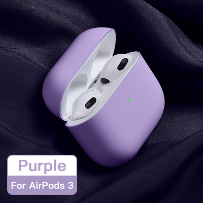 ATS 2021 Net Eredeti folyékony szilikon fülhallgató tok Apple Airpods 3-hoz Puha vékony burkolat Airpods 3-hoz Protective Fundass