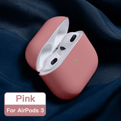 ATS 2021 Net Eredeti folyékony szilikon fülhallgató tok Apple Airpods 3-hoz Puha vékony burkolat Airpods 3-hoz Protective Fundass