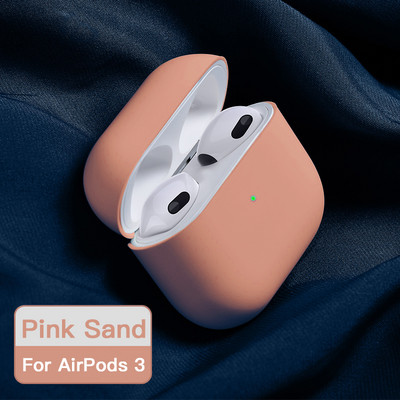 ATS 2021 Net Eredeti folyékony szilikon fülhallgató tok Apple Airpods 3-hoz Puha vékony burkolat Airpods 3-hoz Protective Fundass