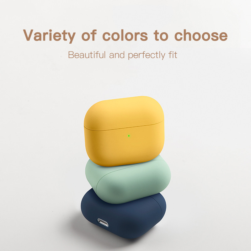 ATS 2021 Net Eredeti folyékony szilikon fülhallgató tok Apple Airpods 3-hoz Puha vékony burkolat Airpods 3-hoz Protective Fundass
