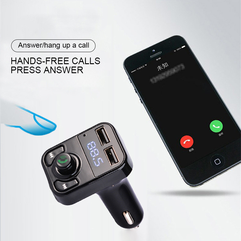 B3 Transmițător FM Bluetooth Auto MP3 Player Audio Kit Auto Apelare Mâini libere 5V 2.1A Suport USB dublu U-Disk