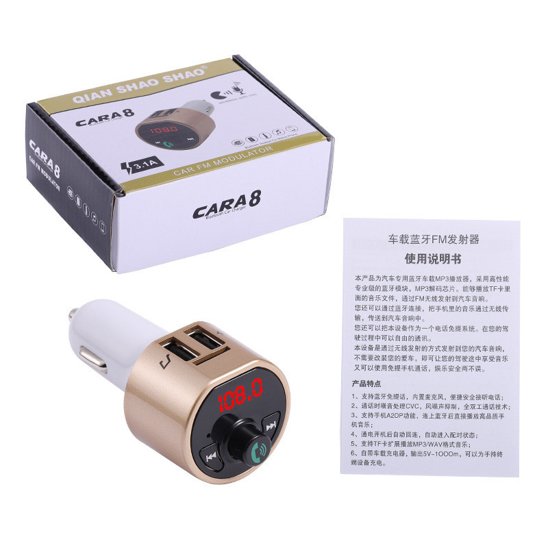 Încărcător rapid USB 3.1A Kit compatibil Bluetooth Transmițător FM Modulator Audio Muzică Mp3 Player Telefon Wireless Handsfree Carkit