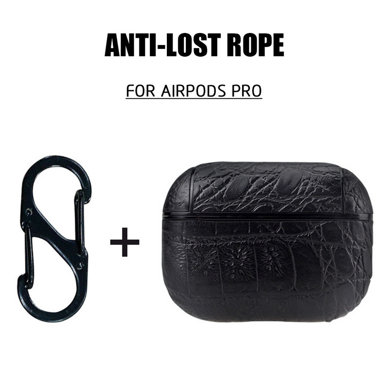 Nové kožené puzdro s krokodílou kožou pre AirPods Pro, nárazuvzdorný kryt, ochranné puzdro, príslušenstvo pre slúchadlá Apple
