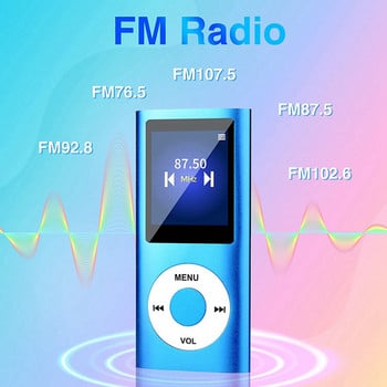 MP3 плейър с Bluetooth 5.0, музикален плейър с 32GB TF карта, FM, слушалка, преносим Hifi музикален плейър