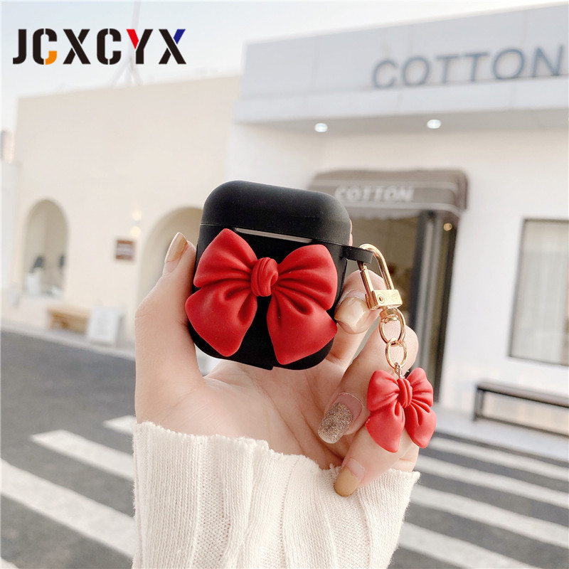 Prabangus 3D animacinių filmų lankelis raktų pakabukas pakabukas silikoninis ausinių ausinių dėklas Apple airpods 1 2 airpods pro Belaidis mielas dangtelis