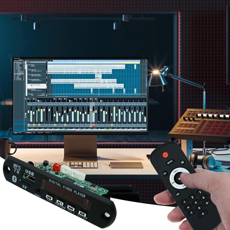 HD MP3 dekóder modul tábla USB TF rádió vezeték nélküli MP3 MP4 MP5 lejátszó dekódoló tábla 1080p MP3 MP4 MP5 lejátszó modul támogatás TF