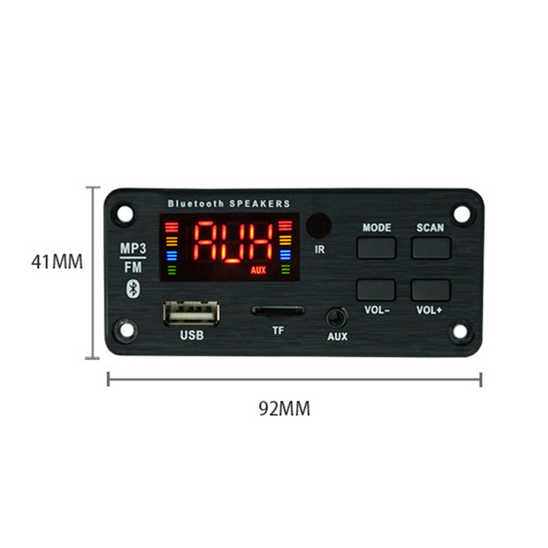 Új Mp3 dekódoló tábla autós audio Bluetooth-kompatibilis színes képernyős kijelző modul Könnyű, könnyen használható kemény WMA WAV FLAC APE
