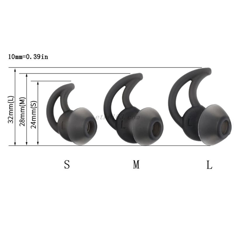 1 paar asendusmüra isoleerivate silikoonkõrvaklappide näpunäiteid Bose Soundspordi tasuta juhtmevaba QC20 QC30 kõrvaklappide peakomplekti jaoks