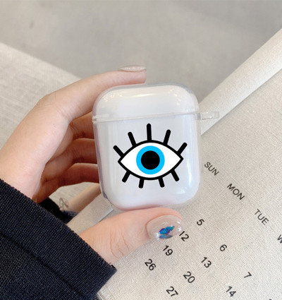 Funny Lucky Eye Blue Evil Eye θήκη ακουστικών εκτύπωσης για Airpods 1 2 3 Pro 2 Cute ασύρματο κάλυμμα ακουστικών για Air Pods 3rd Gen Box