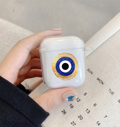 Funny Lucky Eye Blue Evil Eye θήκη ακουστικών εκτύπωσης για Airpods 1 2 3 Pro 2 Cute ασύρματο κάλυμμα ακουστικών για Air Pods 3rd Gen Box