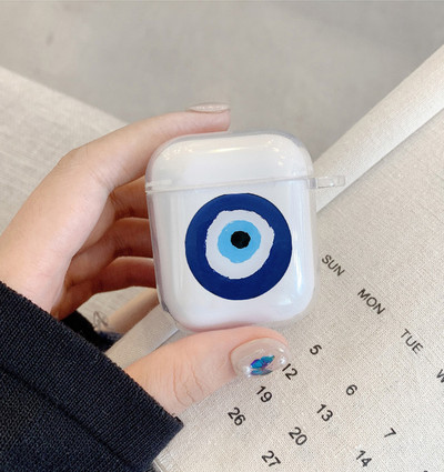 Funny Lucky Eye Blue Evil Eye θήκη ακουστικών εκτύπωσης για Airpods 1 2 3 Pro 2 Cute ασύρματο κάλυμμα ακουστικών για Air Pods 3rd Gen Box