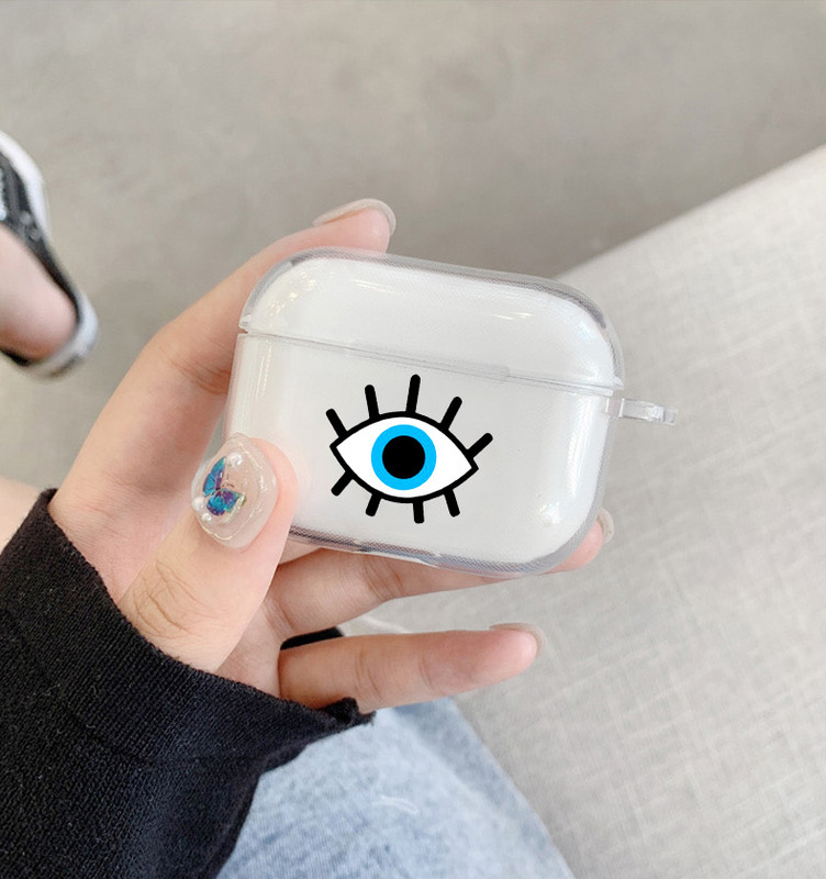 Funny Lucky Eye Blue Evil Eye θήκη ακουστικών εκτύπωσης για Airpods 1 2 3 Pro 2 Cute ασύρματο κάλυμμα ακουστικών για Air Pods 3rd Gen Box