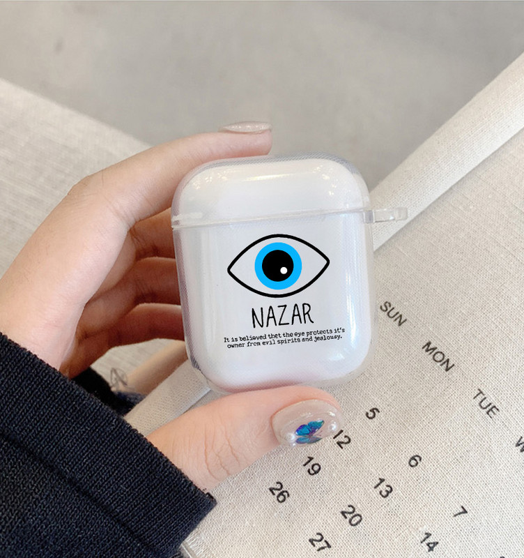 Funny Lucky Eye Blue Evil Eye θήκη ακουστικών εκτύπωσης για Airpods 1 2 3 Pro 2 Cute ασύρματο κάλυμμα ακουστικών για Air Pods 3rd Gen Box