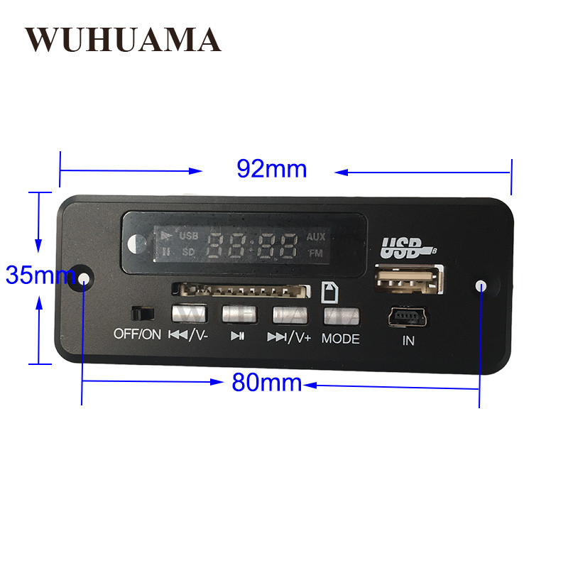 3W+3W DC 5V Audio pojačalo MP3 Digital Power Module Ploča Dual-channel PAM8002 Stereo Amp Decorder Board FM Bluetooth Call Free