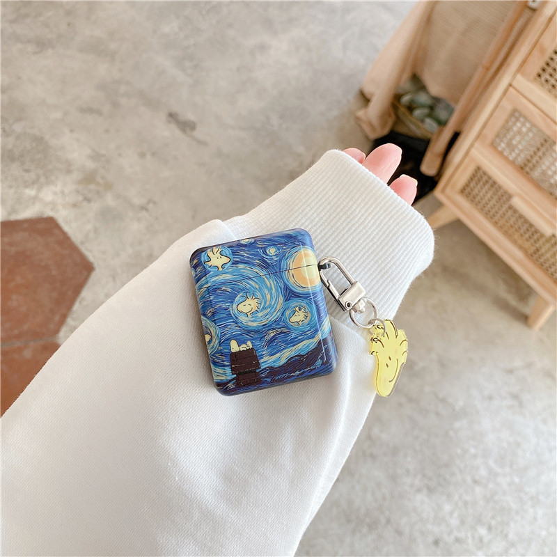 Van Gogh csillagos égbolt festő tok Airpods Pro 1 2 védőburkolathoz bluetooth vezeték nélküli fülhallgató doboz 2021 airpods 3 tokhoz