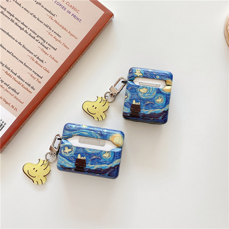 Van Gogh csillagos égbolt festő tok Airpods Pro 1 2 védőburkolathoz bluetooth vezeték nélküli fülhallgató doboz 2021 airpods 3 tokhoz