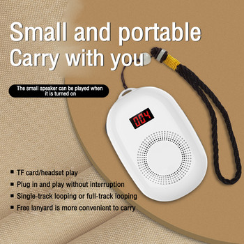 Мини преносим MP3 плейър с LED цифров дисплей Вграден високоговорител HiFi стерео музикален MP3 плейър Поддържа 8G TF карта за Walkman